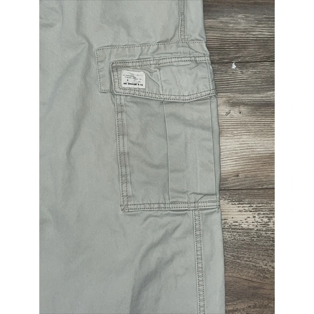 Levi's Cargo Pants Men's‎ 36X30 Ivory Loose Straight Fit Baggy Skater Y2K Cotton